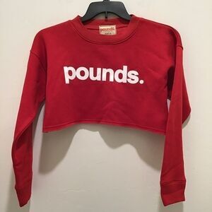Pounds. Women’s crop sweater, size small, LNC